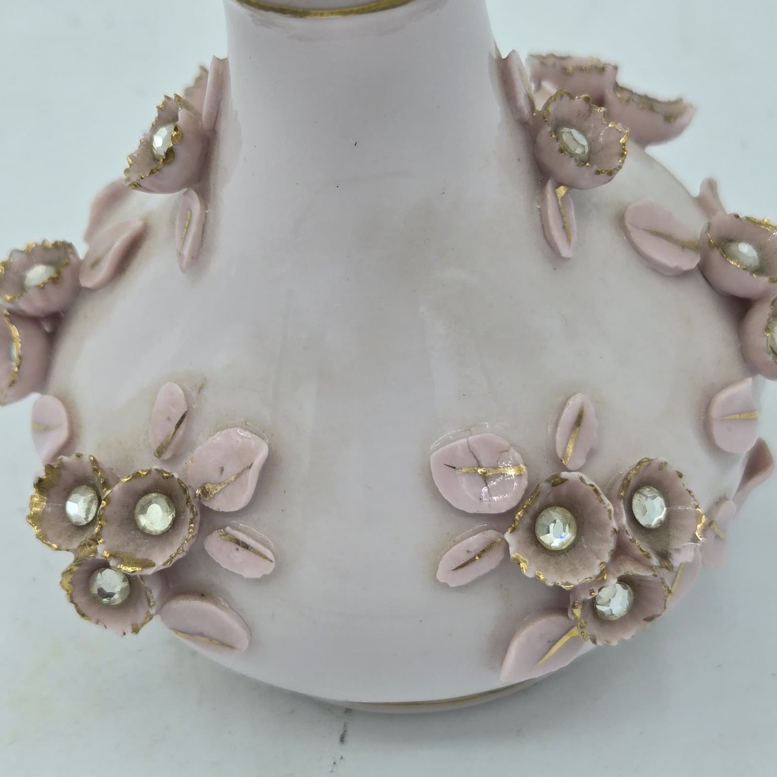 Vintage Lefton Numbered Perfume Bottle Unique Rare Collectible Pink Rhinestones - Thumbnail 5