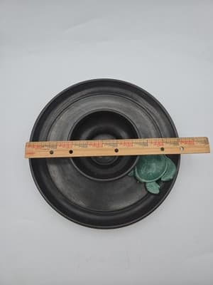 Handmade Sea Turtle Chip & Dip Dish Ceramic Black Green 3D Beach Unique Gift - Thumbnail 10
