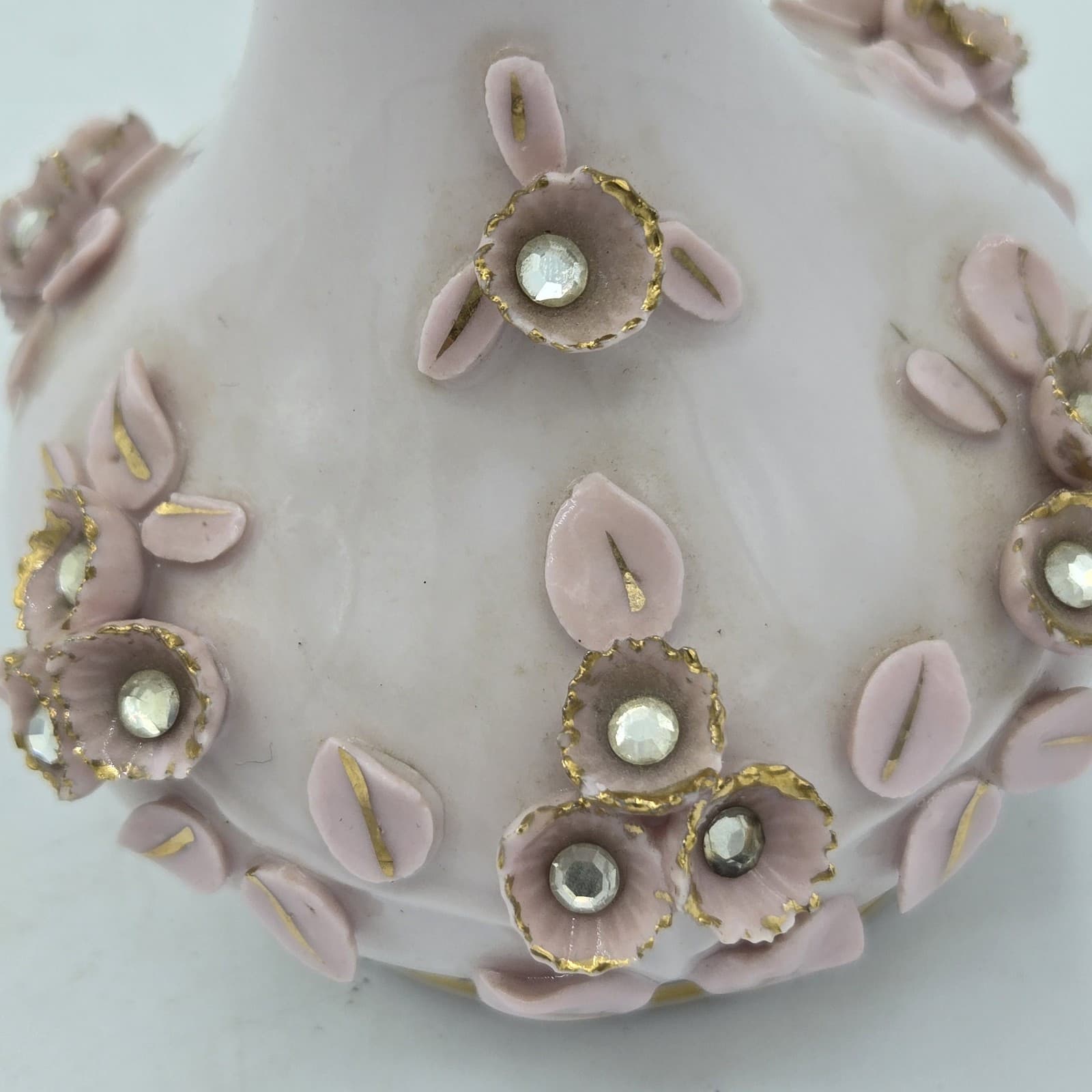 Vintage Lefton Numbered Perfume Bottle Unique Rare Collectible Pink Rhinestones - Thumbnail 7