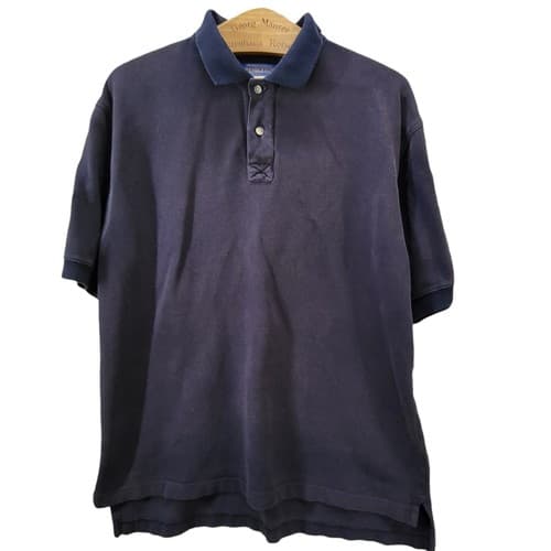 Pendleton Mens Shirt Navy Blue M 100% Cotton Short Sleeves Logo Classic Polo - Thumbnail 2