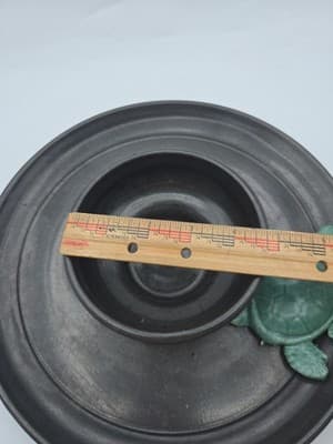 Handmade Sea Turtle Chip & Dip Dish Ceramic Black Green 3D Beach Unique Gift - Thumbnail 9