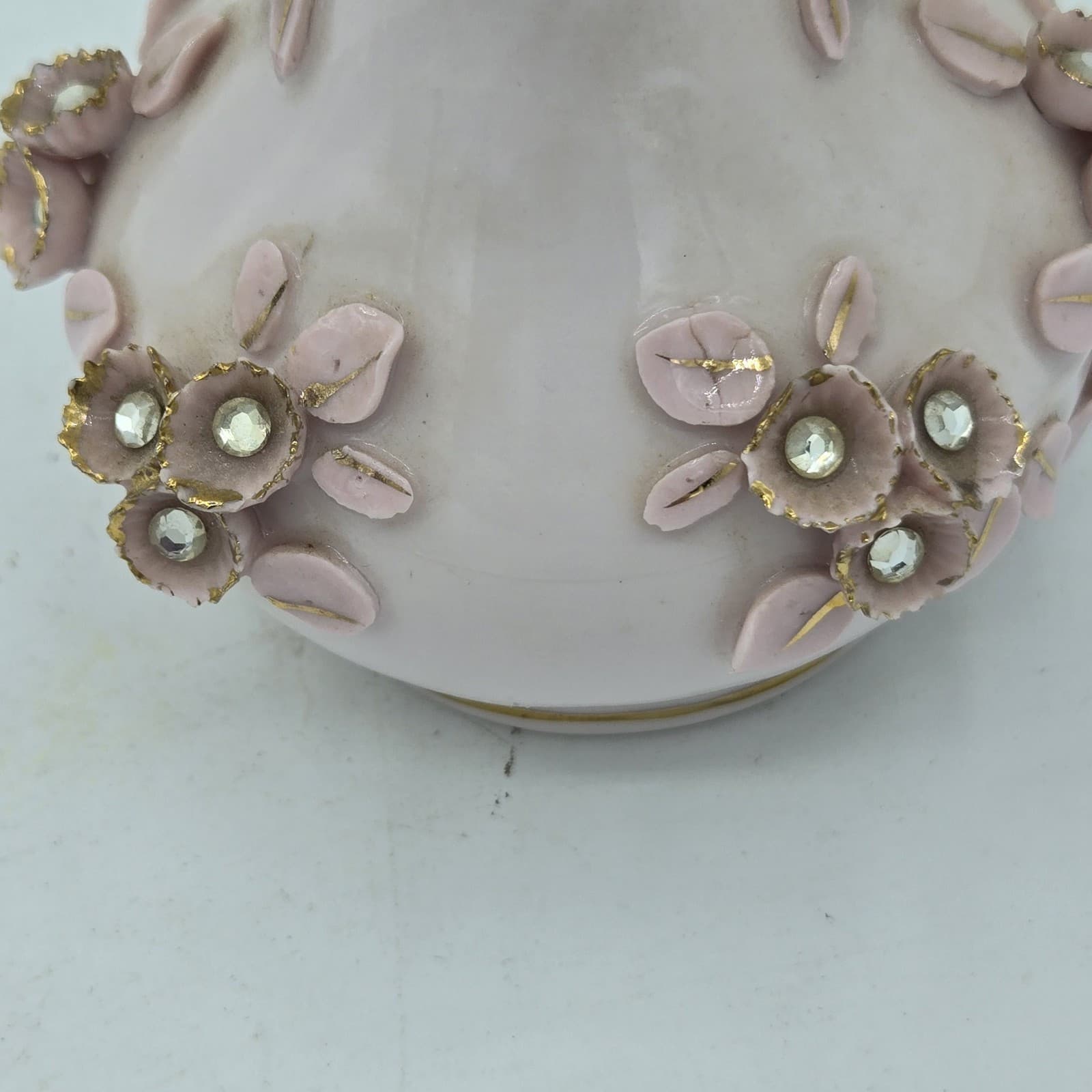 Vintage Lefton Numbered Perfume Bottle Unique Rare Collectible Pink Rhinestones - Thumbnail 4