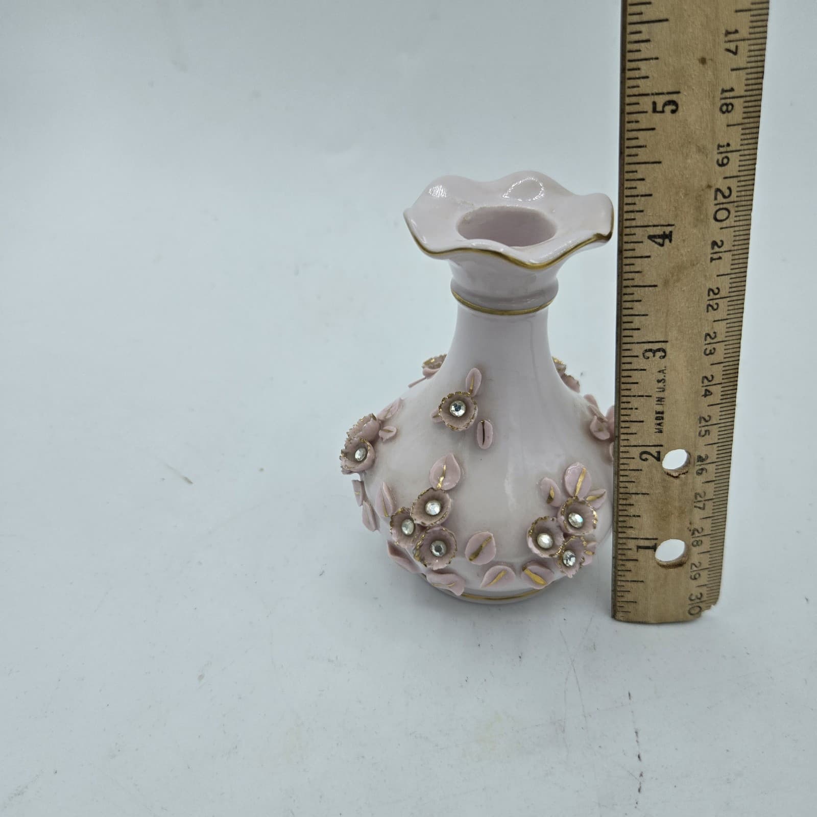 Vintage Lefton Numbered Perfume Bottle Unique Rare Collectible Pink Rhinestones - Thumbnail 10