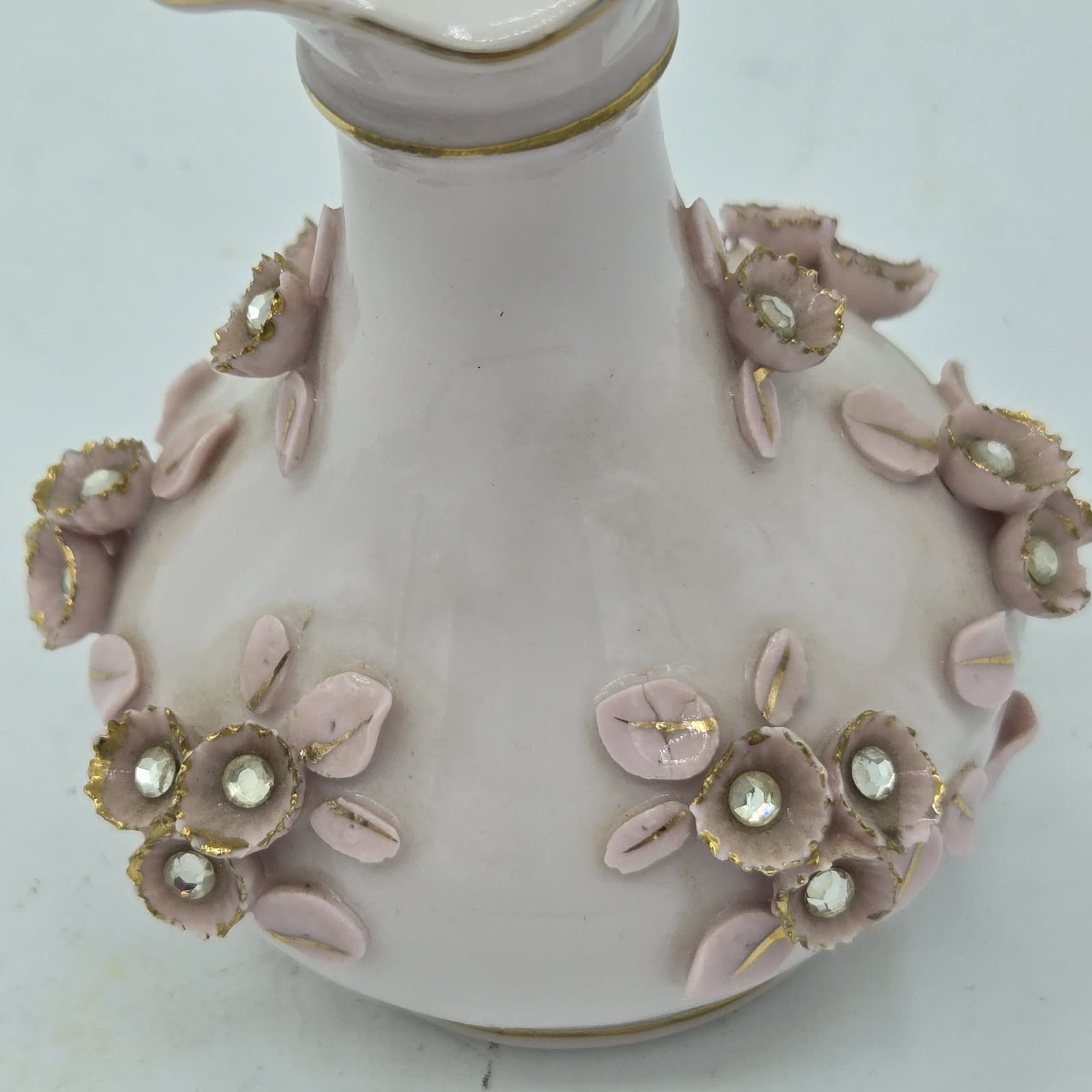 Vintage Lefton Numbered Perfume Bottle Unique Rare Collectible Pink Rhinestones - Thumbnail 6