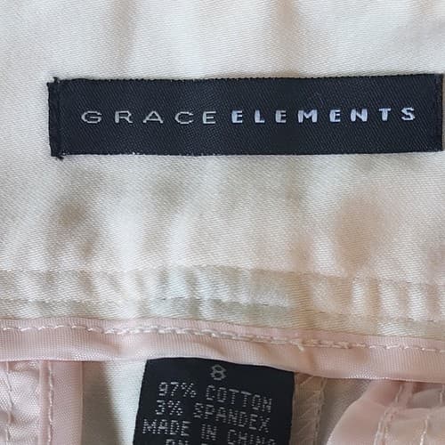 Grace Elements Womens Capri Pants 8 Cotton Spandex Pink Flat Front Pockets NWT - Thumbnail 2