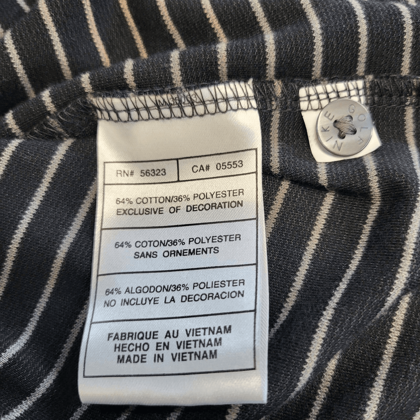 NikeGolf Mens DriFit Shirt Black Gray XL Stripe Short Sleeve Cotton Blend Comfy - Thumbnail 11
