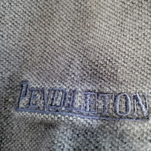 Pendleton Mens Shirt Navy Blue M 100% Cotton Short Sleeves Logo Classic Polo - Thumbnail 5