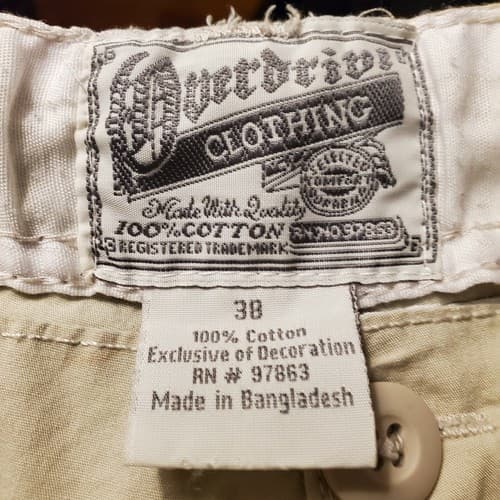 Overdrive Clothing Mens Shorts 38 Cargo Cotton Light Tan/Khaki Deep Pockets - Thumbnail 4