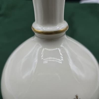 Vintage Lenox Roselyn Bud Vase 24k Gold Trim Pink Rose Handpainted USA EUC - Thumbnail 6