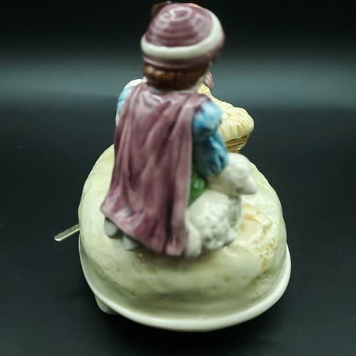 Christmas Otagiri Nativity Music Box Silent Night Frazier Collection Porcelain - Thumbnail 7