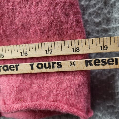 Charter Club Womens Sweater 1X Wool Pink Cardigan Ruffles Hook & Eye - Thumbnail 11