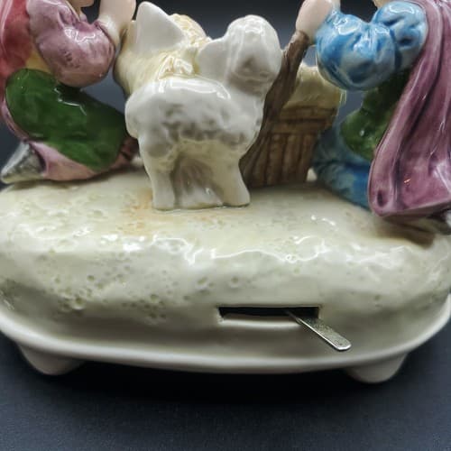 Christmas Otagiri Nativity Music Box Silent Night Frazier Collection Porcelain - Thumbnail 11