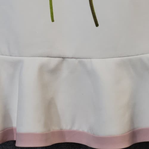 Victoria Beckham for Target Girls Dress L Ivory Watercolor Flowers Satin Ruffle - Thumbnail 5
