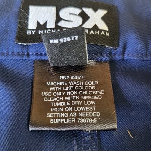 MSX Performance Mens Golf Casual Shorts Navy Blue 46 Flat Front Mesh Pockets - Thumbnail 10