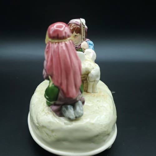 Christmas Otagiri Nativity Music Box Silent Night Frazier Collection Porcelain - Thumbnail 8