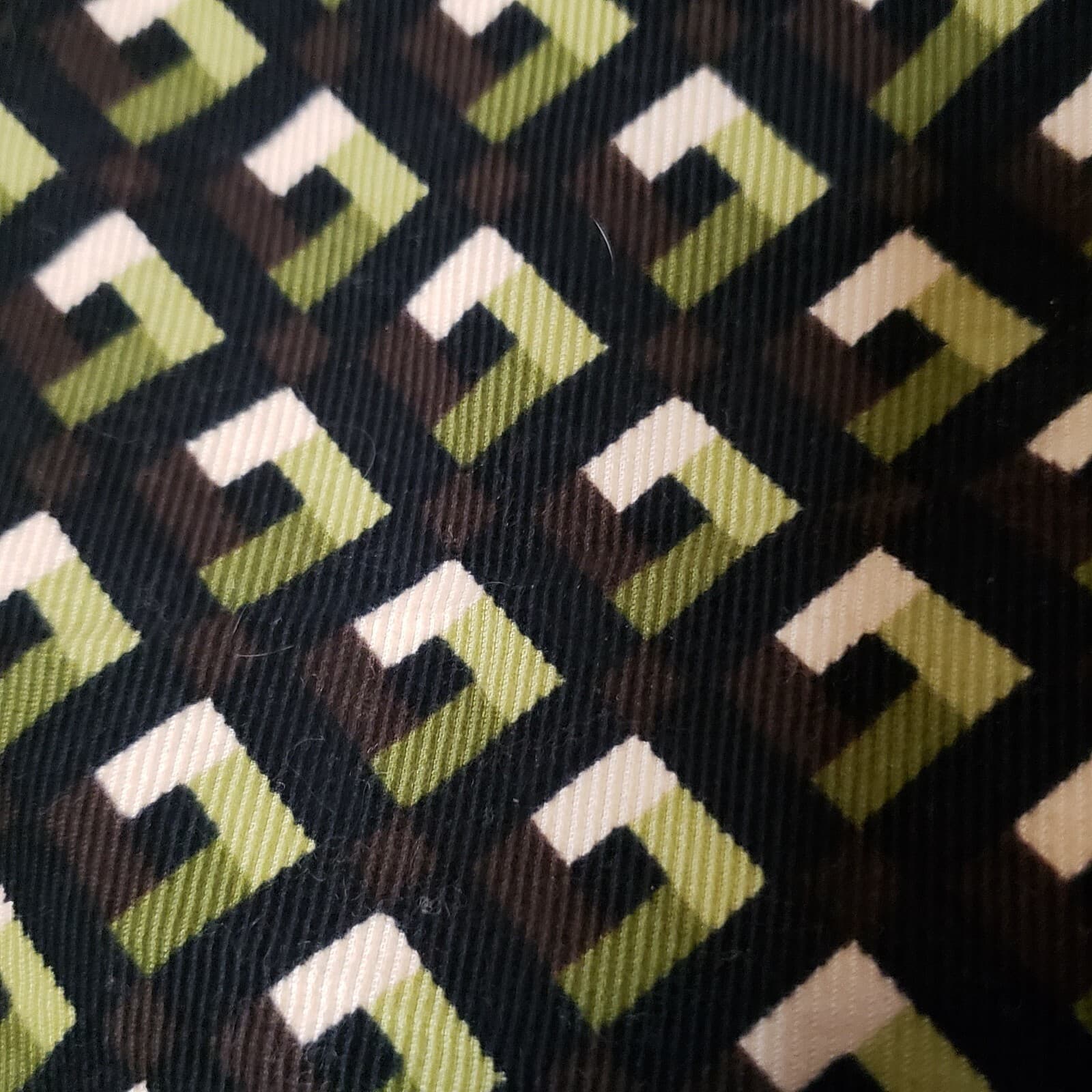 LOFT Womens Skirt Black Green Brown 8 Geometric Belt Mini Straight - Thumbnail 3