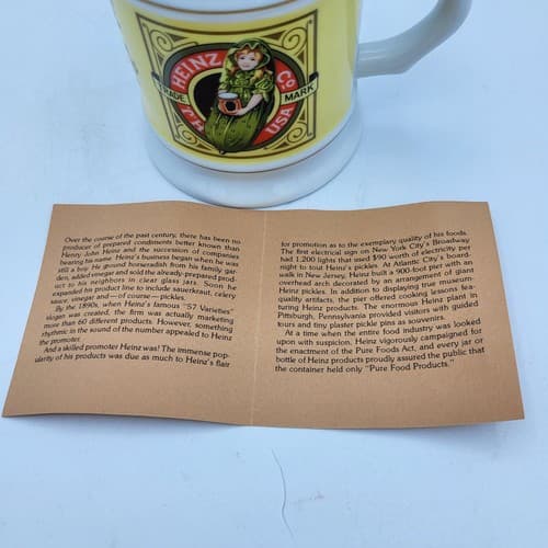 Heinz Sweet Pickles Mug Advertising Porcelain The Corner Store Japan VTG 1982 - Thumbnail 8