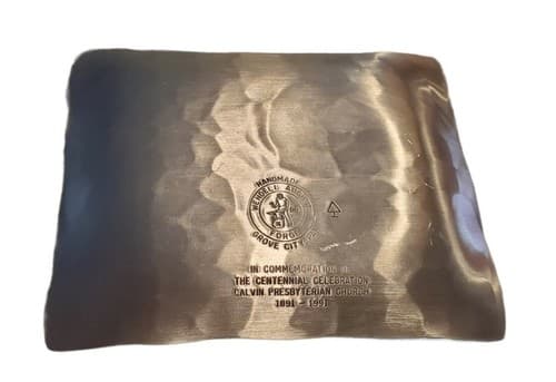 Wendell August Forge 100 Year Anniversary Tray Calvin Presbyterian Chuch PA - Thumbnail 2