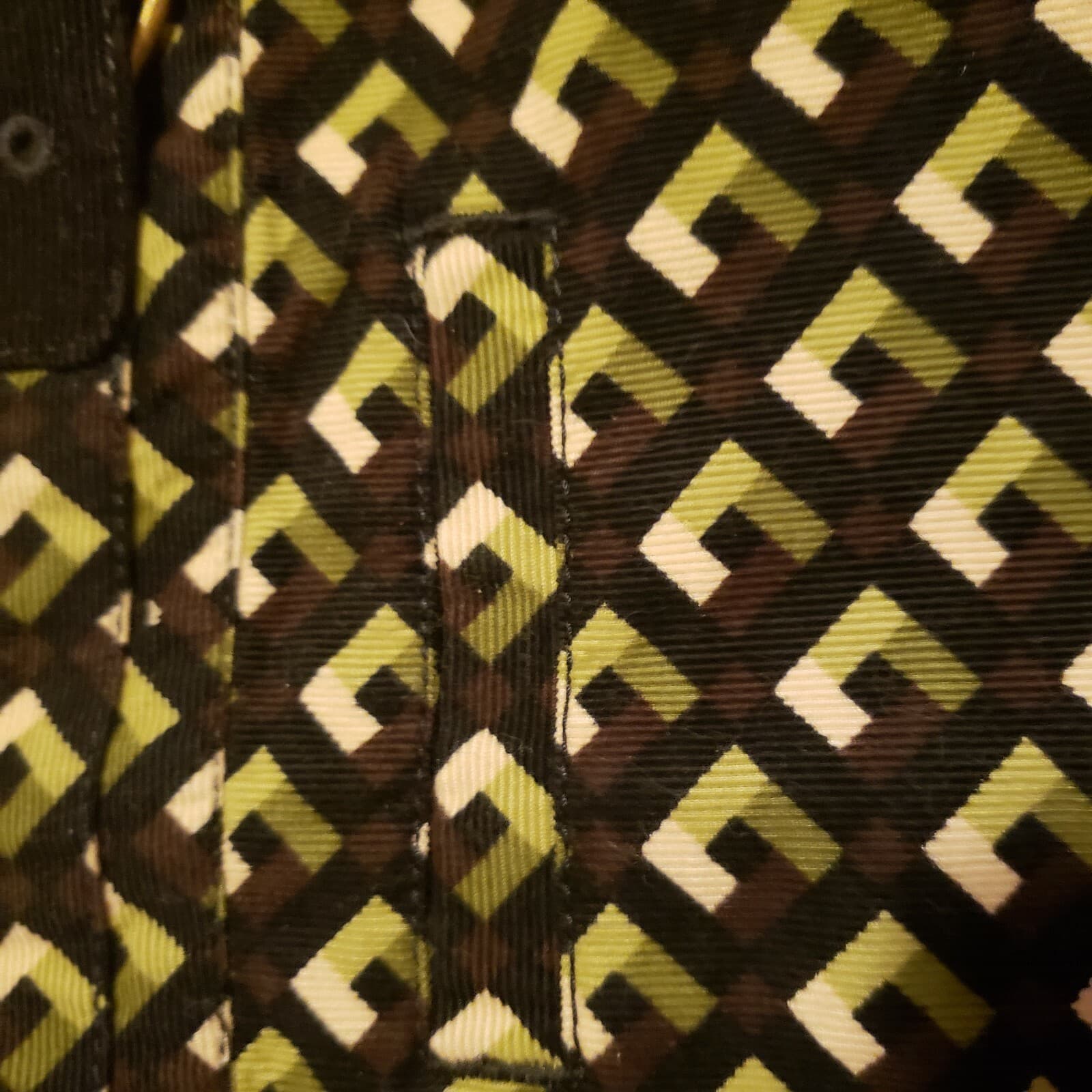 LOFT Womens Skirt Black Green Brown 8 Geometric Belt Mini Straight - Thumbnail 8