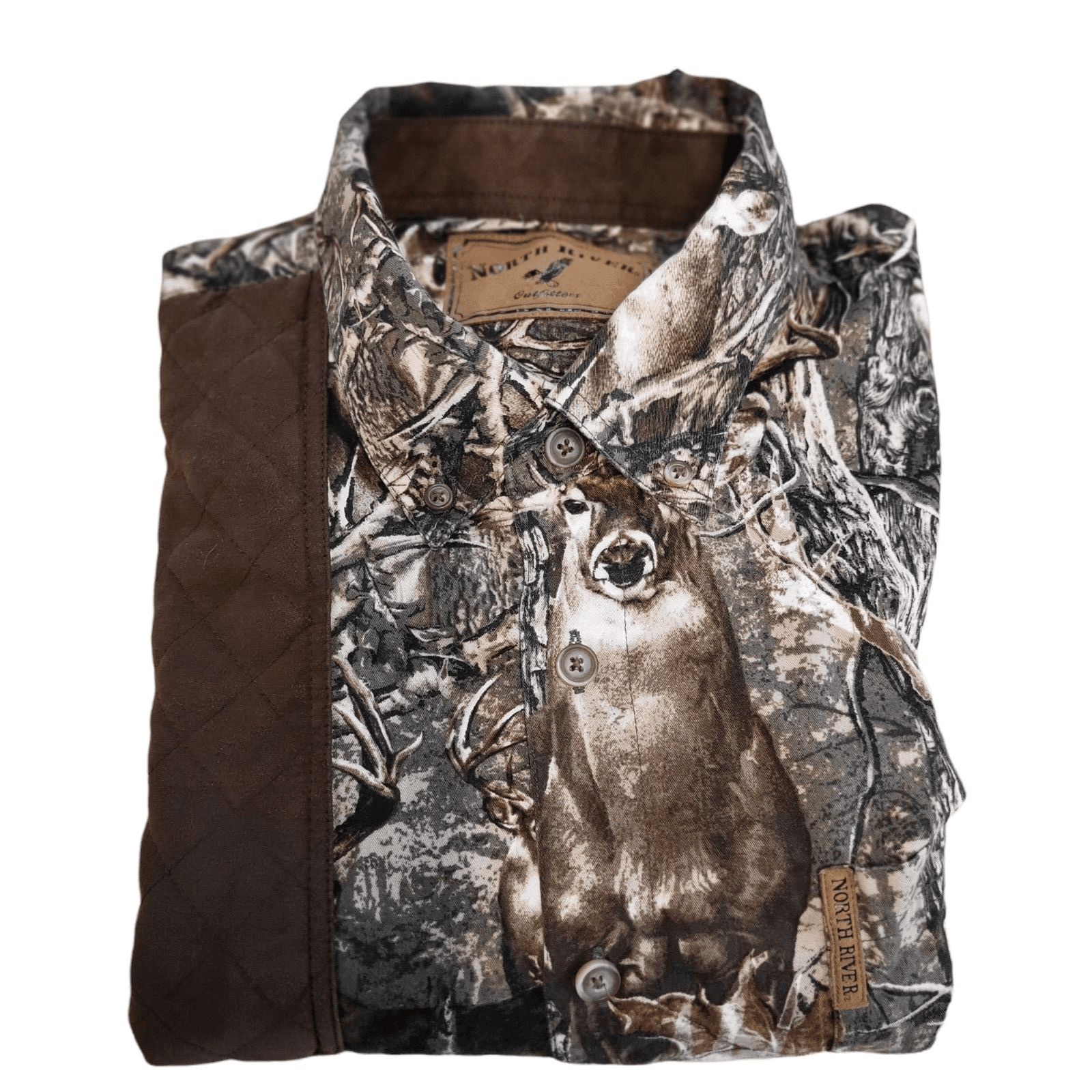 North River Outfitters Mens Shirt Camo L Shooting Patches Gorpcore Cotton - Thumbnail 7