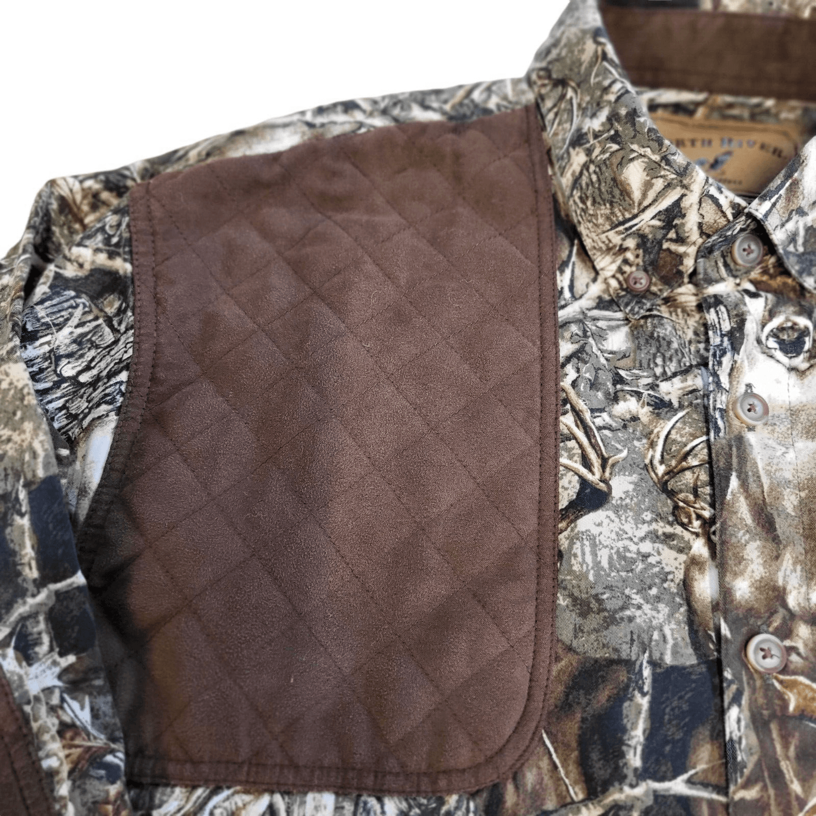 North River Outfitters Mens Shirt Camo L Shooting Patches Gorpcore Cotton - Thumbnail 4