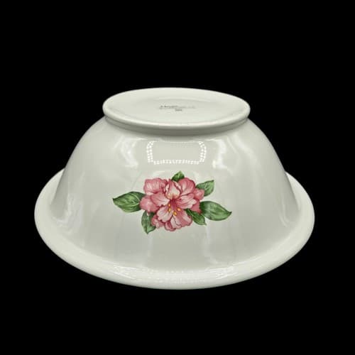 VTG Mayer Greenbrier Large Bowl 10.5in Restuarant Ware Green White Flowers NEW - Thumbnail 3