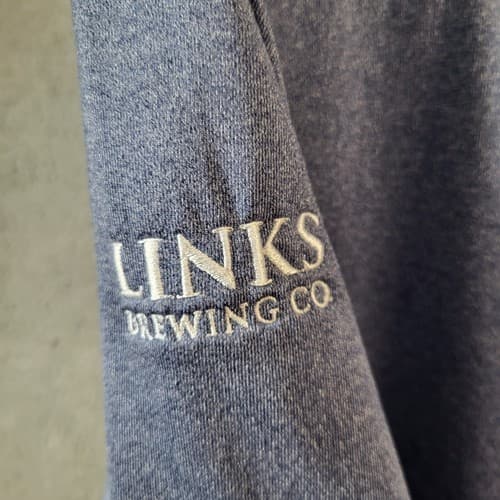 Johnnie O Mens Pullover Sweater Blue S Golf 1/4 Zip Active Links Brewing Logo - Thumbnail 4