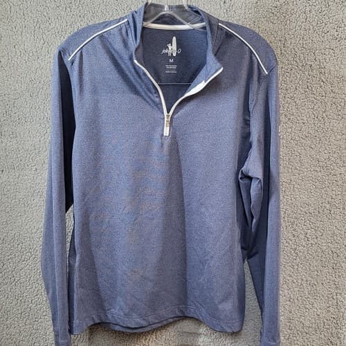 Johnnie O Mens Pullover Sweater Blue S Golf 1/4 Zip Active Links Brewing Logo - Thumbnail 3