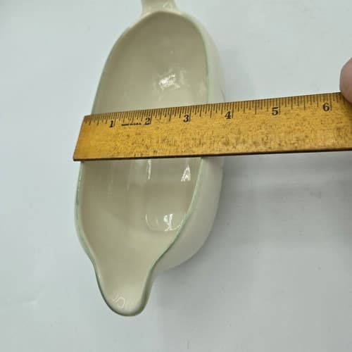 Winfield China Bamboo (Round) Gravy Boat Vintage Handcrafted Green MCM - Thumbnail 11