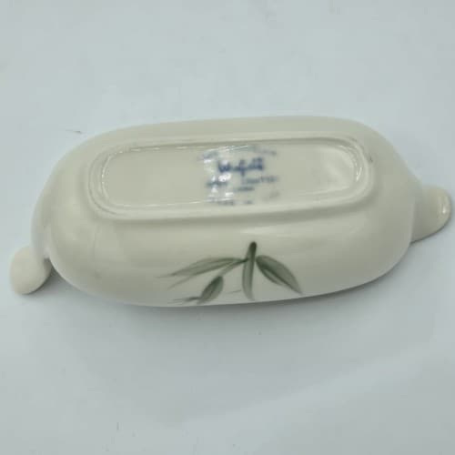 Winfield China Bamboo (Round) Gravy Boat Vintage Handcrafted Green MCM - Thumbnail 8