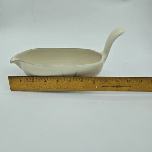 Winfield China Bamboo (Round) Gravy Boat Vintage Handcrafted Green MCM - Thumbnail 10