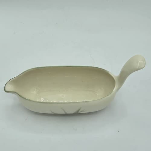 Winfield China Bamboo (Round) Gravy Boat Vintage Handcrafted Green MCM - Thumbnail 6