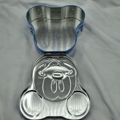 Vintage Disney Mickey Mouse Lunch Box Storage Tin Blue Perfect For Trinkets - Thumbnail 6
