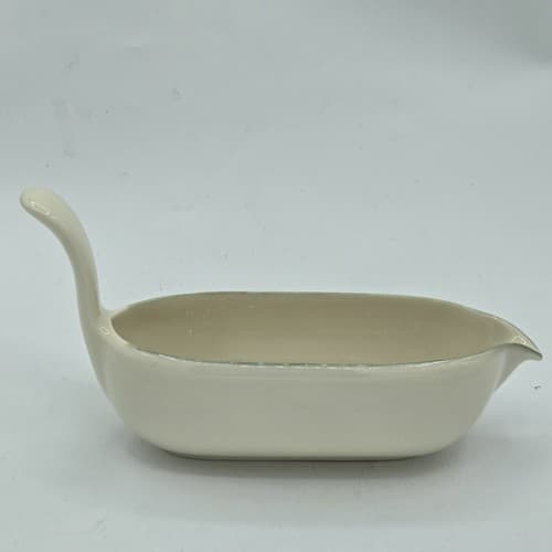 Winfield China Bamboo (Round) Gravy Boat Vintage Handcrafted Green MCM - Thumbnail 4