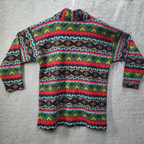 Matrix Sportswear Womens Top M Aztec Southwestern Fleece Vintage 90s Pullover - Thumbnail 4