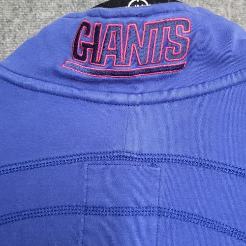 New York Giants Tommy Bahama Mens Sweater Blue 1/4 Zip Pima Cotton Red Logos - Thumbnail 3