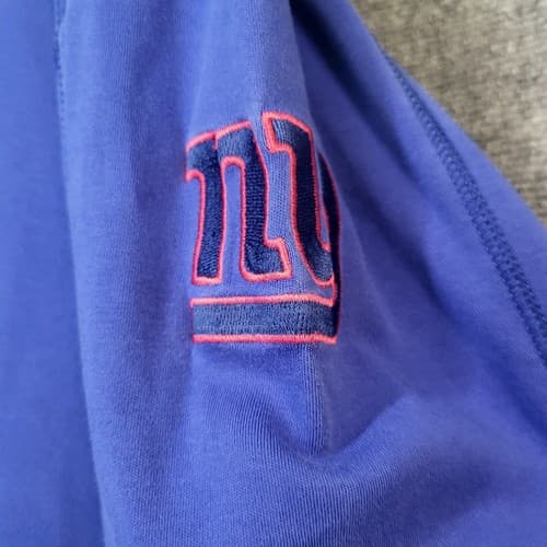 New York Giants Tommy Bahama Mens Sweater Blue 1/4 Zip Pima Cotton Red Logos - Thumbnail 6