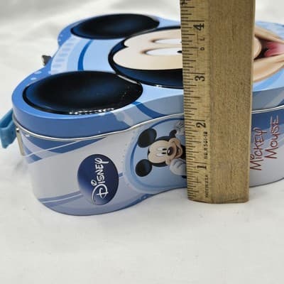 Vintage Disney Mickey Mouse Lunch Box Storage Tin Blue Perfect For Trinkets - Thumbnail 10