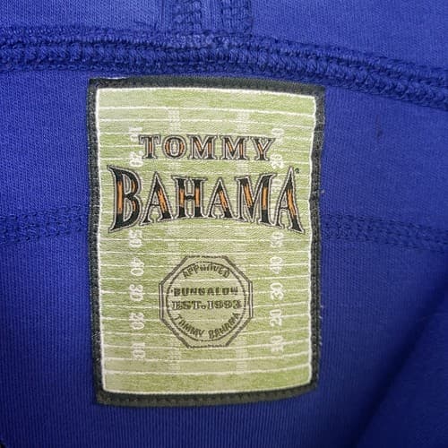 New York Giants Tommy Bahama Mens Sweater Blue 1/4 Zip Pima Cotton Red Logos - Thumbnail 8