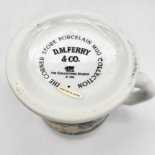 D.M.Feery & Co Seeds Mug Advertising Porcelain The Corner Store Japan VTG 1982 - Thumbnail 7
