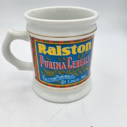 Ralston Purina Co Mug Advertising Porcelain The Corner Store Japan VTG 1982 - Thumbnail 2