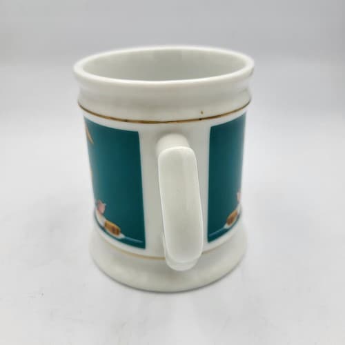 Gold Metal Flour Mug Advertising Porcelain The Corner Store Japan VTG 1982 - Thumbnail 5