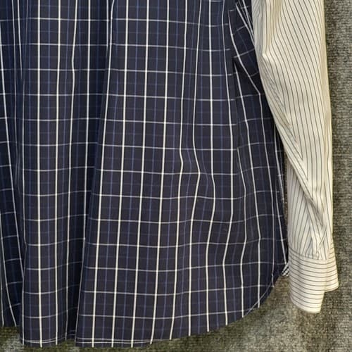 Tommy Hilfiger Mens Shirt Button Down XL Navy Black Multi-Print Check Cotton - Thumbnail 6
