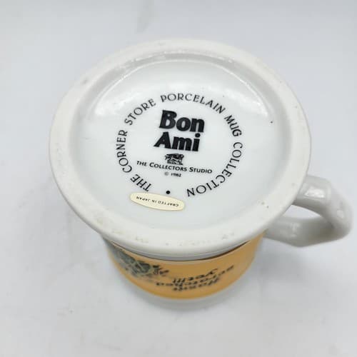Bon Ami Cleanser Mug Advertising Porcelain The Corner Store Japan VTG 1982 - Thumbnail 5