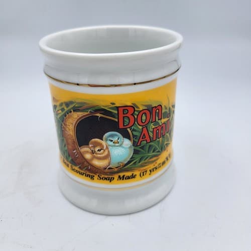 Bon Ami Cleanser Mug Advertising Porcelain The Corner Store Japan VTG 1982 - Thumbnail 2