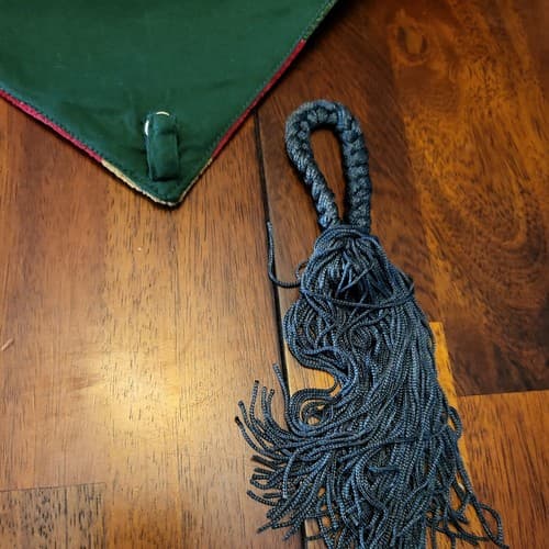 Christmas Pier 1 Long Runner Red Green Gold Velvet 14"x72" Striped Tassels - Thumbnail 11