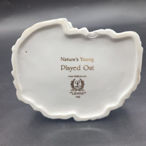 VTG Lenox Natures Young Played Out Cheetah Cubs Figurine Porcelain 1988 Family - Thumbnail 7