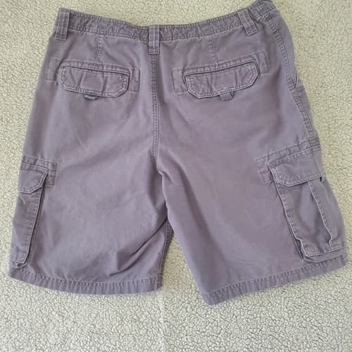 Eddie Bauer Mens Cargo Shorts Blue 35 Cotton Demin 6 Pockets Hiking Outdoor - Thumbnail 5