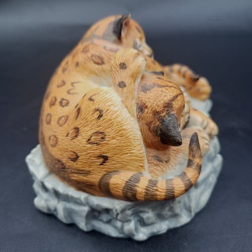 VTG Lenox Natures Young Played Out Cheetah Cubs Figurine Porcelain 1988 Family - Thumbnail 5