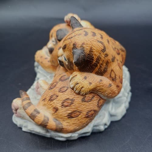 VTG Lenox Natures Young Played Out Cheetah Cubs Figurine Porcelain 1988 Family - Thumbnail 3